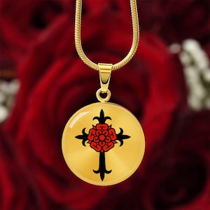 Rosy Cross Necklace