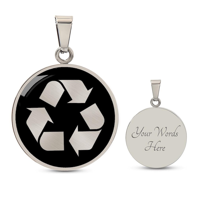 Recycle Symbol Necklace - Etsy