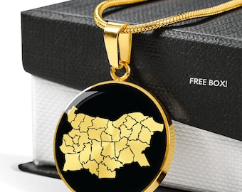 Bulgaria map Necklace