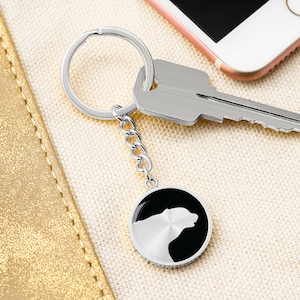 Wolverine Graphic Keychain: Surgical Steel Circle Pendant