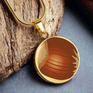 Hazelnut Pendant Necklace: 18k Gold Finish, Adjustable Length