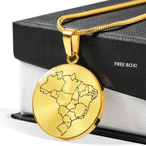 Collar con el mapa de Brasil