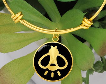 Firefly Bangle Bracelet: Gold Finish, Surgical Steel