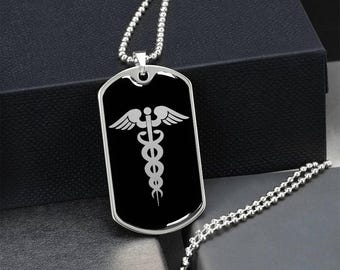 Pharmacist Dog Tag Necklace
