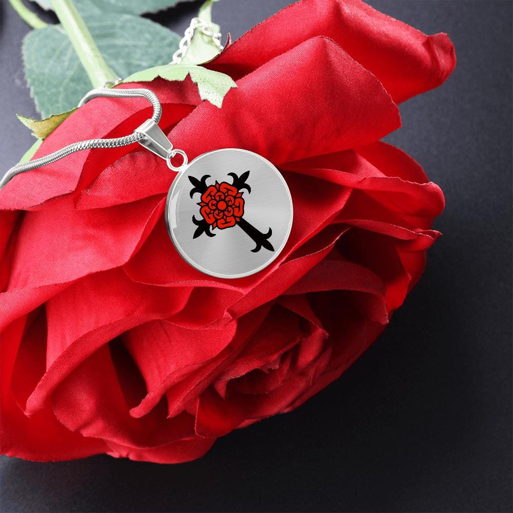 Rosen Kreuz Halskette - Etsy.de