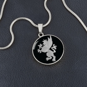Griffin Pendant Necklace: Surgical Steel, 18k Gold Finish