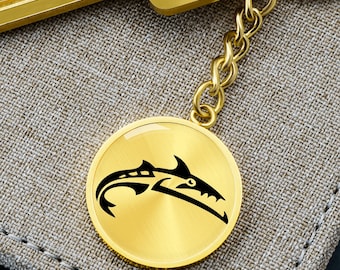 Barracuda Keychain: Surgical Steel with 18k Gold Finish