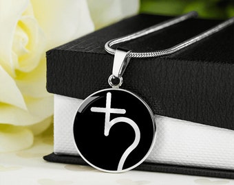 Saturn Symbol Necklace
