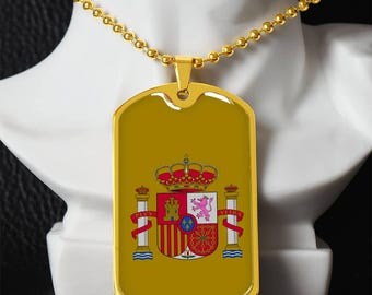 Gouden hondenpenning met het wapen van Spanje