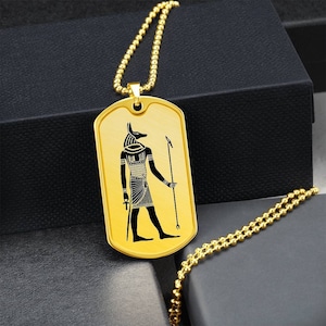 Anubis Dog Tag Necklace