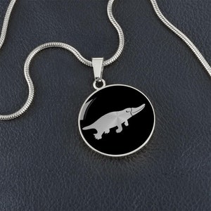 Platypus Necklace: Surgical Steel Pendant, 18k Gold Finish