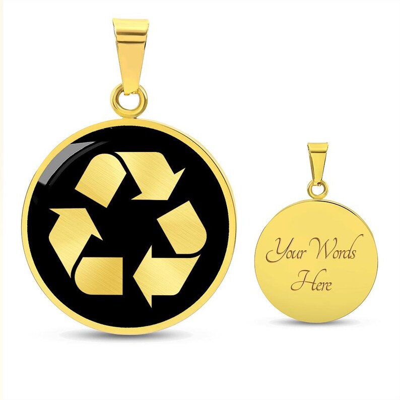 Recycle Symbol Necklace - Etsy