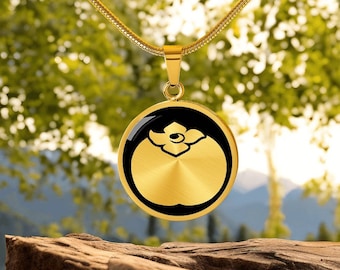 Persimmon Necklace: 18k Gold Surgical Steel Pendant