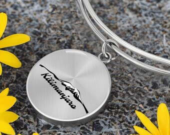 Kilimanjaro Bangle Bracelet: Surgical Steel, 18k Gold Finish