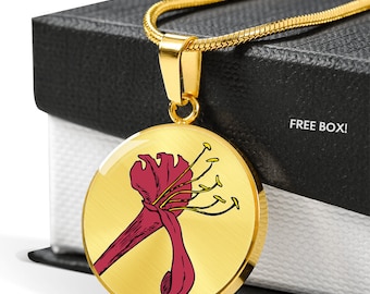 Honeysuckle Necklace | June Birth Flower Jewelry