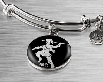 Pulsera Ares: Dios griego de la guerra, acero quirúrgico