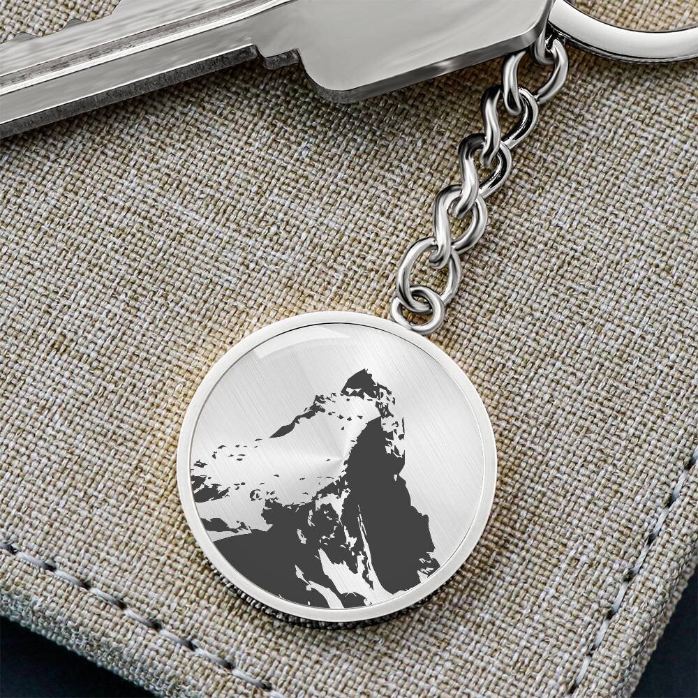 Switzerland Flag Keychain - Stainless Steel & Glass Inlaid Key Ring Gift For Men & Women - View #5