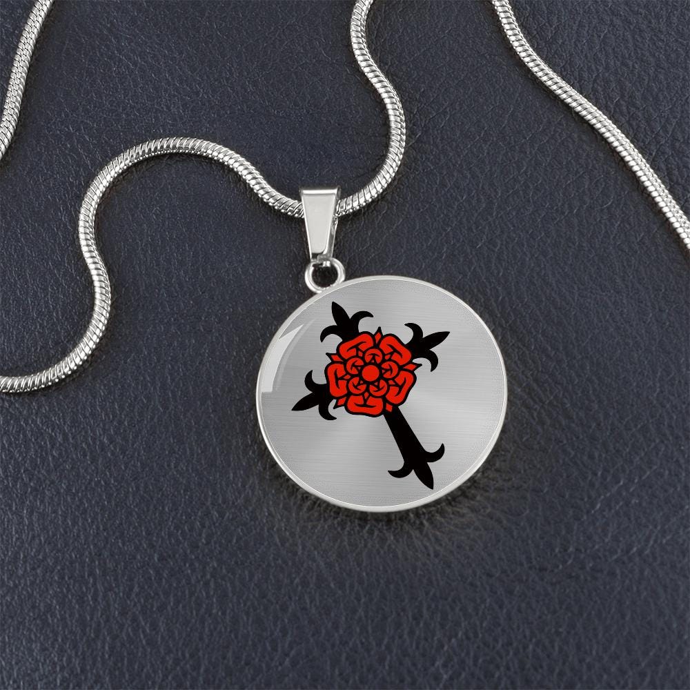 Rosen Kreuz Halskette - Etsy.de