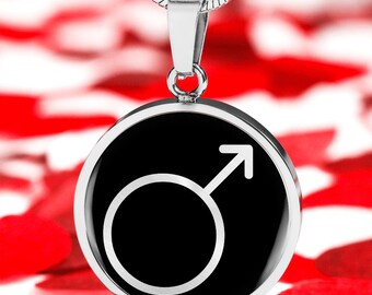 ☆MARS MARK☆ MARS Symbol Pendant M164 Mars Symbol Necklace - Etsy