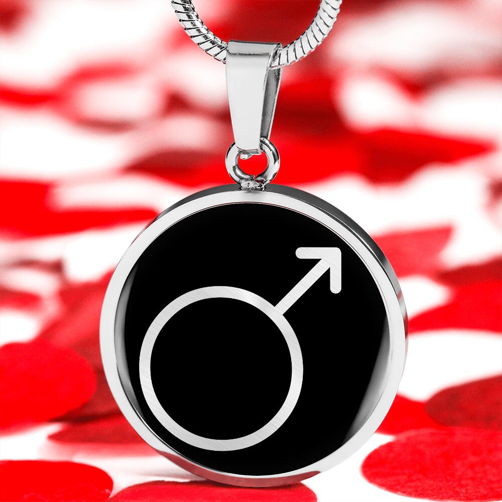 ☆MARS MARK☆ MARS Symbol Pendant M164 Sterling Silver Mars Charm Male Gender Symbol Astrological