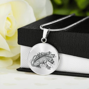 Cerberus Pendant Necklace: Surgical Steel, Greek Mythology