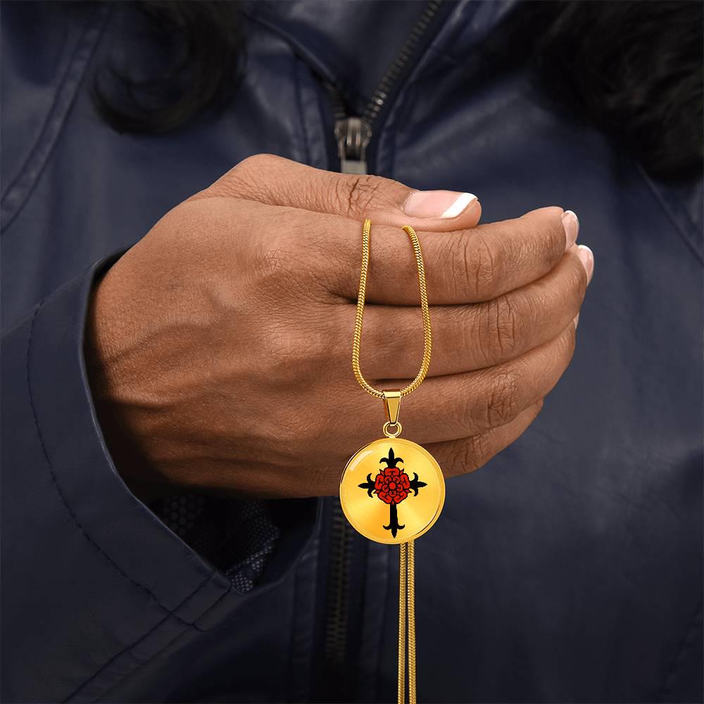 Rosen Kreuz Halskette - Etsy.de