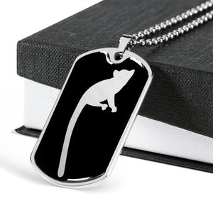 Lemur Dog Tag Necklace