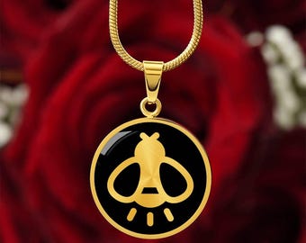 Firefly Pendant Necklace: 18k Gold Finish, Personalized Jewelry
