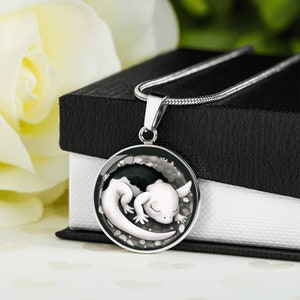 Sleeping Axolotl Necklace