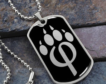 Furry Symbol Dog Tag Necklace