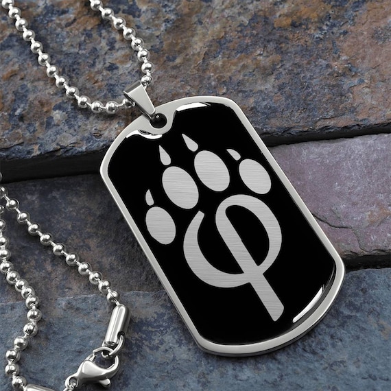 キーホルダー・アクリルキーホルダー Ricky Dog Tag Necklace Furry Symbol Dog Tag Necklace - Etsy