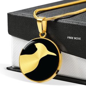 Roadrunner Necklace: Surgical Steel Pendant, 18k Gold Finish