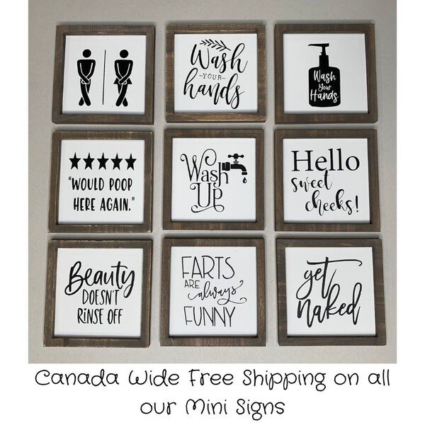 Funny Bathroom Signs - Etsy Canada