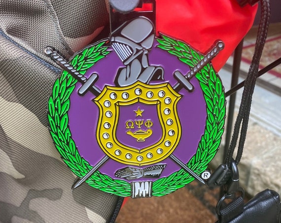 Omega - Golf Bag Tag (Metal with Purple Background)