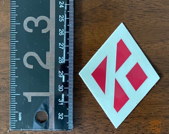 Nupe - Sticker (Vinyl) 2.32" x 3" - Diamond K (Cream/Crimson)