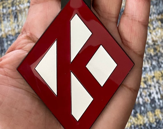Nupe - Bag Tag - CRIMSON Diamond K (Metal) - 3.4 oz.