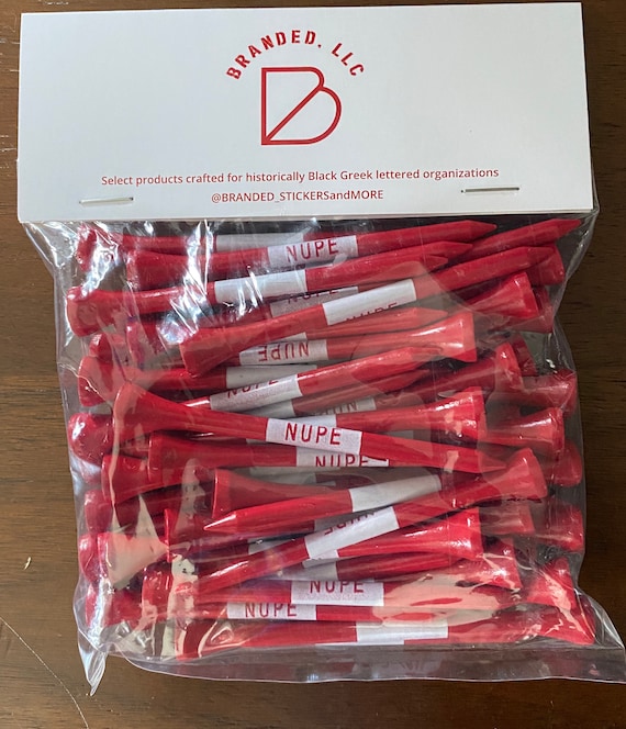 Nupe - Golf Tees - RED (3 1/4" / 83mm) with Diamond K on the Crown