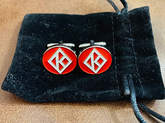 Nupe - Cufflinks - 'Diamond K' (20mm) - S A L E