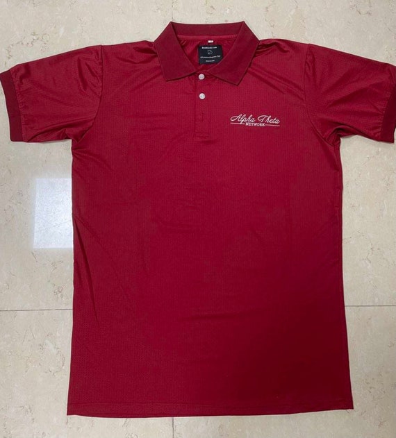 AT - Alpha Theta Network (Crimson) - Large  (Slim/Snug Fit)