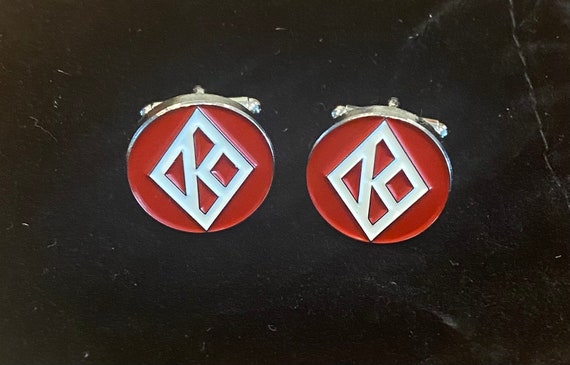 Nupe - Cufflinks - 'Diamond K' (20mm)