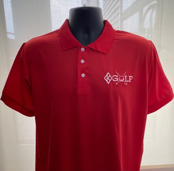 Nupe - Diamond K Golf Shirt (Red) - Large  (SLIM/SNUG Fit)