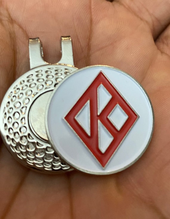 Nupe - Ball Marker with Hat Clip - Diamond K (25mm)