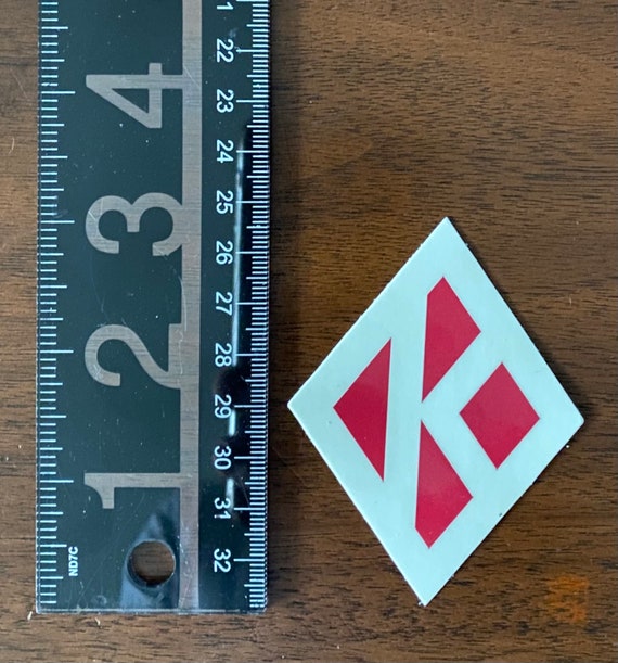 Nupe - Sticker (Vinyl) 2.32" x 3" - Diamond K (Cream/Crimson)