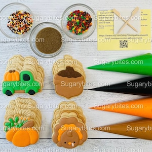 Fall Cookie Decorating Kit, Thanksgiving DIY (Large Cookies)