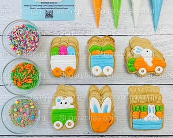 Easter Cookie Decorating Kit, Easter DIY Cookie Kit, **INCLUDES 24 ITEMS** (Large Cookies), Included Deluxe Sprinkles