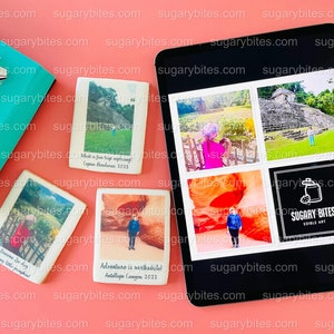 Polaroid Photos, (Large Cookies), Set of 12 Personalized Edible Assorted Photo Cookies, Highly Detailed Edible Image!