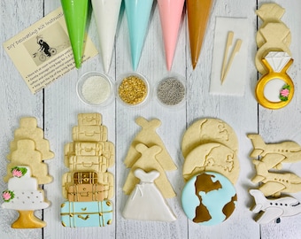 Bridal Shower Cookie Decorating Kit, DIY Wedding Party Favors