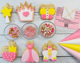 Princess Cookie Kit, Princess Cookie Decorating Kit, *INCLUDES 24 ITEMS* (Large Cookies) … Included Deluxe Sprinkles!!