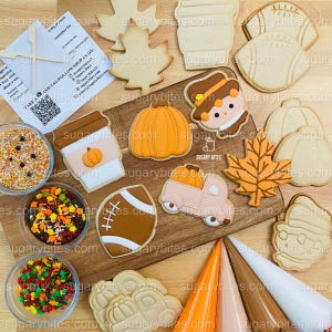 Kit per decorare biscotti autunnali, fai da te per il Ringraziamento, 24 pezzi