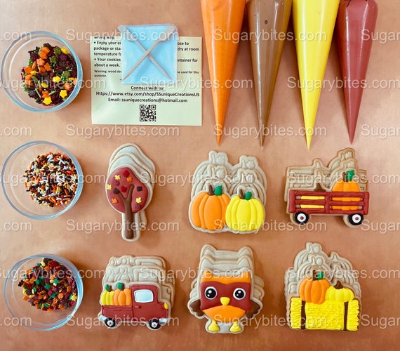 Fall Cookie Decorating Kit Fall DIY Decorating Cookies Kit